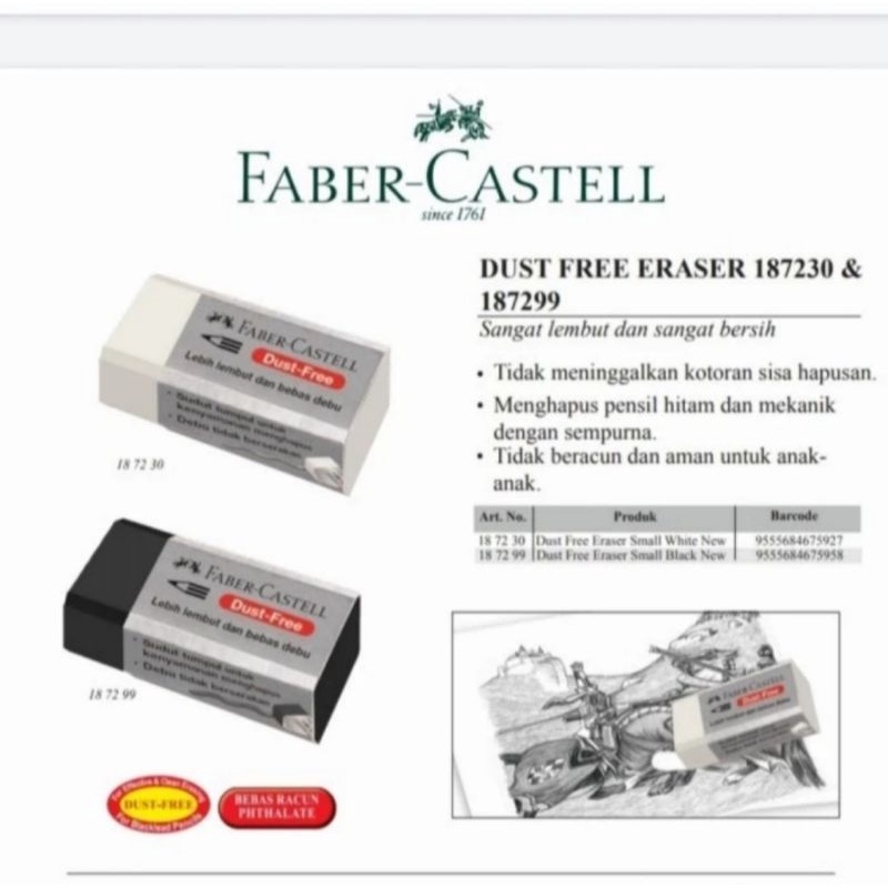 

Penghapus/Setip Faber Castell Putih/Hitam Harga per pcs