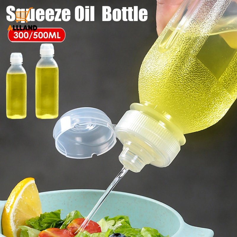 1pc Botol Minyak Peras Transparan 1pc/ Dispenser Bumbu Kecap PP Food-grade/ Botol Siram Dapur Masak Anti Bocor