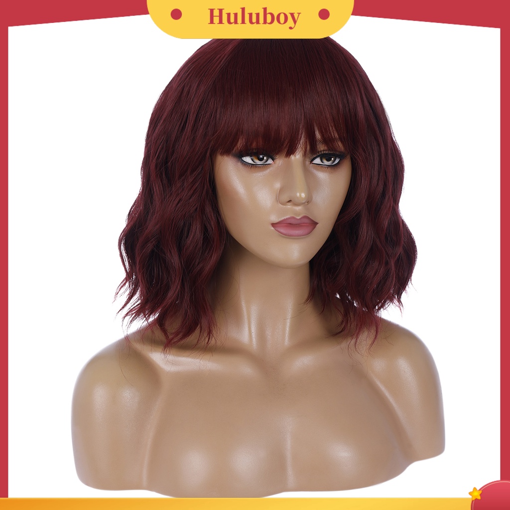 Wig Rambut Wanita Model Panjang Keriting Bahan Serat Suhu Tinggi Untuk Pesta
