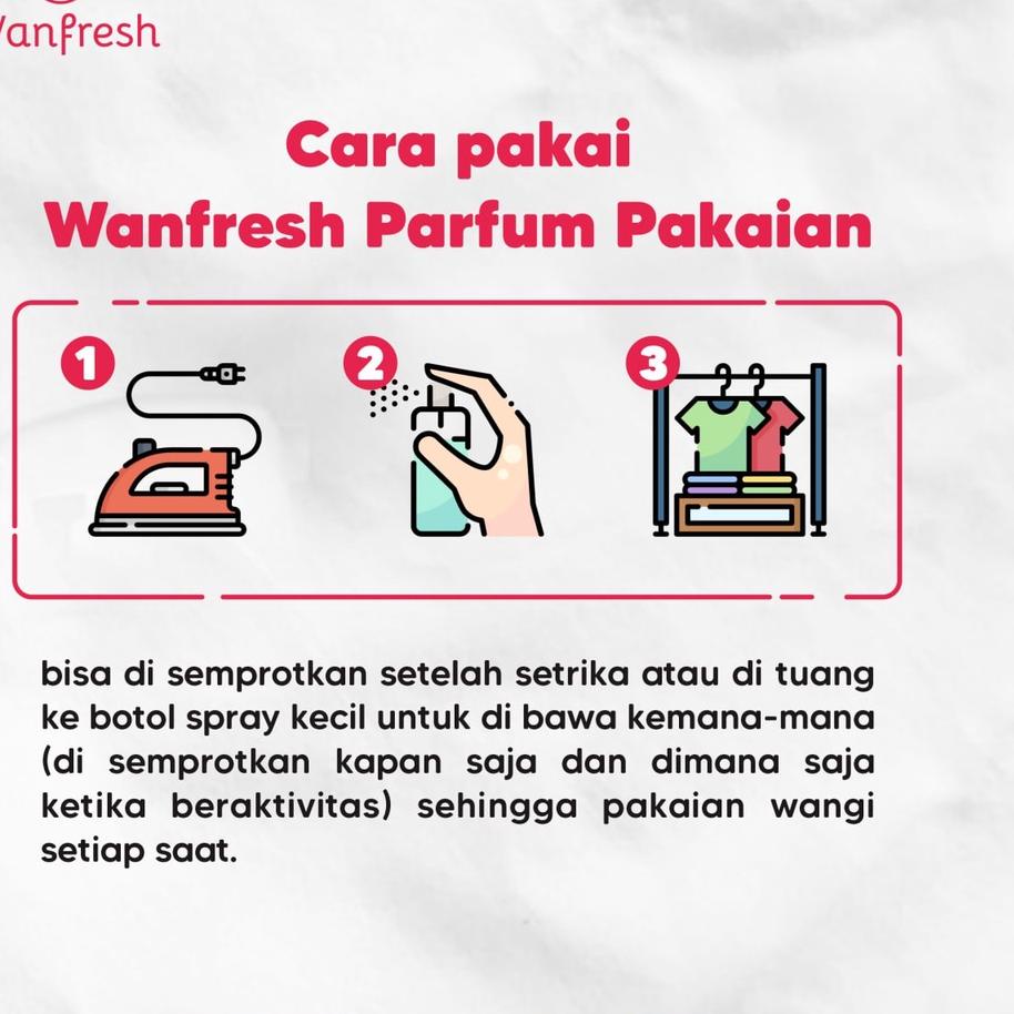 "WANFRESH" Parfum Pakaian Wangi Tahan Lama - Sudah Terdaftar Kemenkes [ BISA COD ]