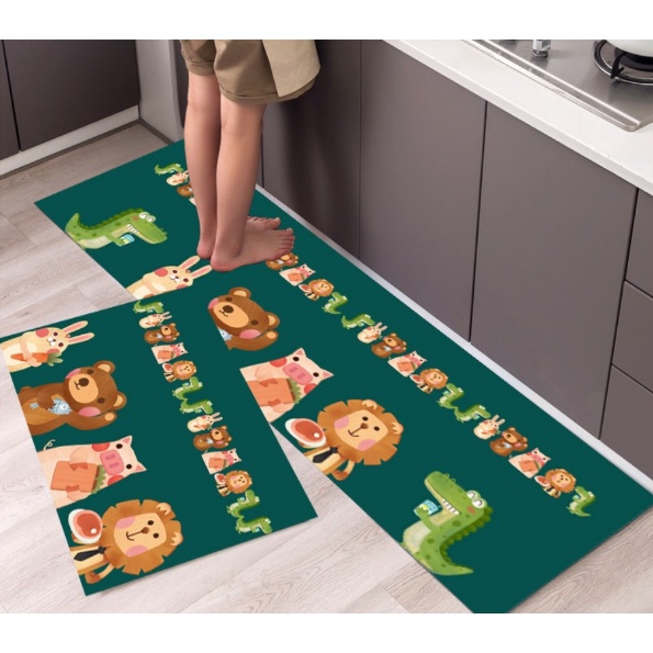 ELFYDO HL0466 2 in 1 Kitchen Floor Mat /Keset Alas Lantai Kamar Tidur Rumah Dapur Anti Selip/Keset kaki dapur