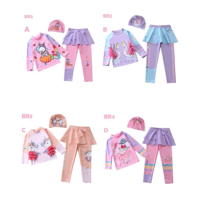 BAJU RENANG ANAK PEREMPUAN / BAJU RENANG GIRL / KACAMATA RENANG