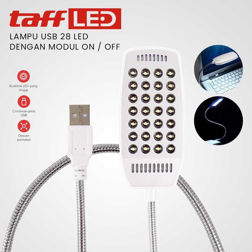 Lampu Baca Belajar USB 28 LED Dengan Saklar LZY-028