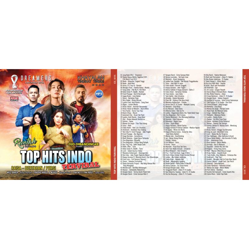 Kaset Mp3 Lagu " Top Hist Indo " Terviral Dreamers "