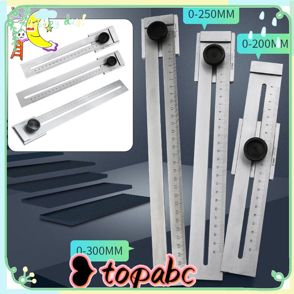 Top Woodworking Sliding Gauge Presisi Tinggi 200mm/250mm/300mm Marking Gauge Cutting Marking Ruler