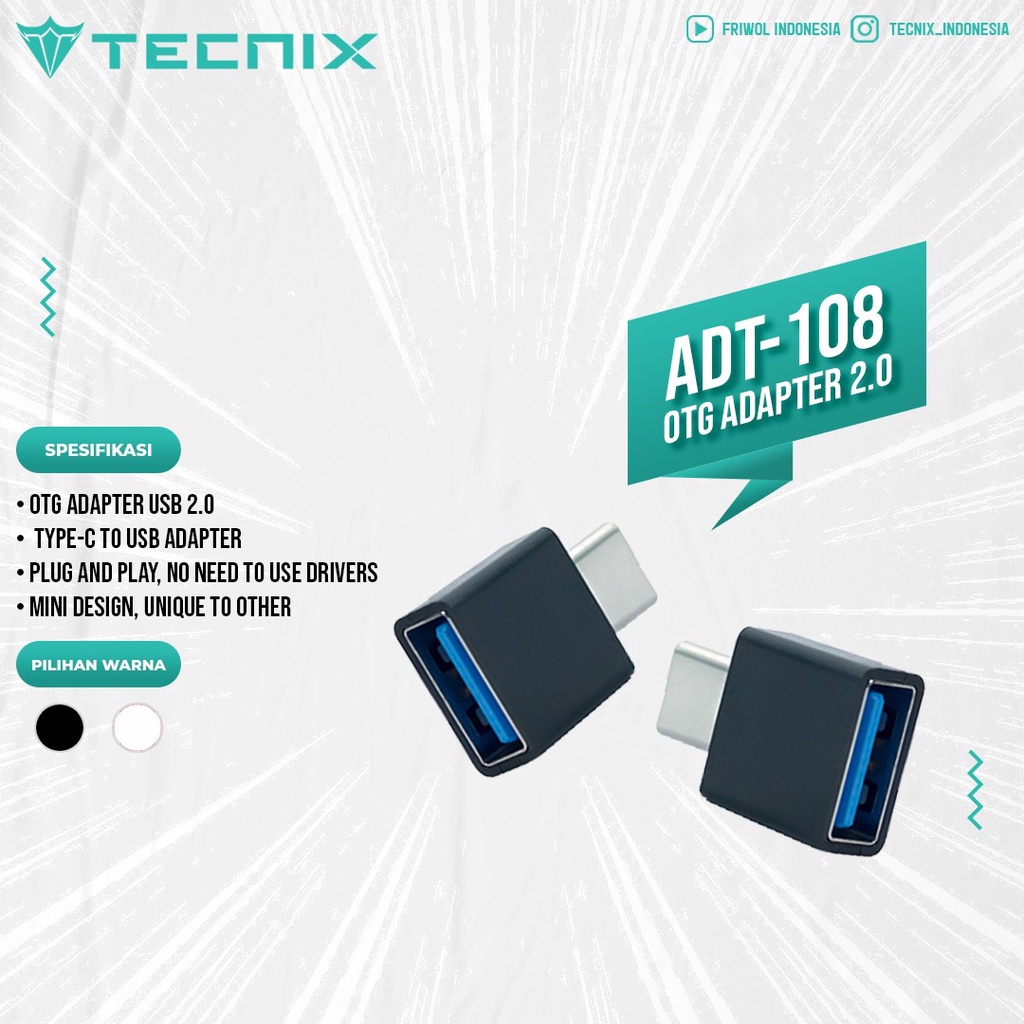 OTG Type C Tecnix ADT-108 USB 2.0 Adapter