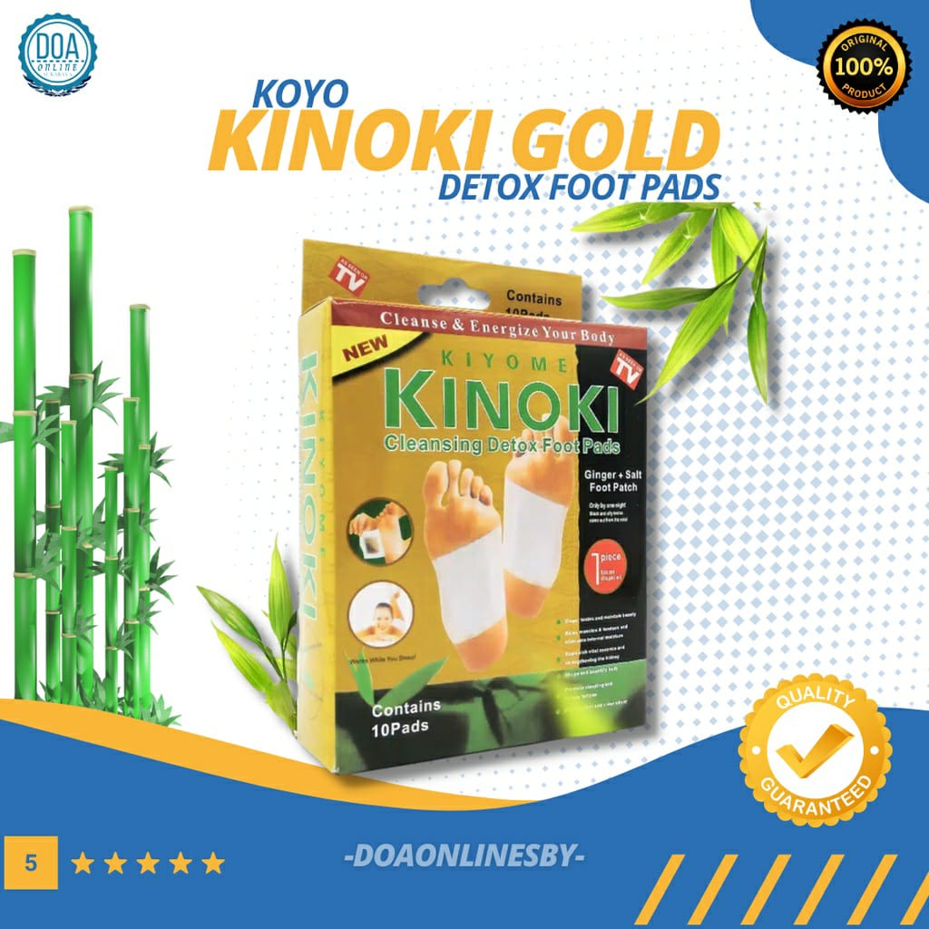 KOYO KINOKI GOLD Kaki PREMIUM DETOX ISI 10 Koyo Kesehatan Ampuh Membuang Racun Tubuh