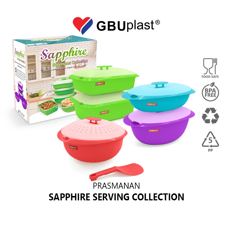 GBUplast Sapphire Serving Set Collection Wadah Saji Prasmanan Serving Container Food Safe KS-002