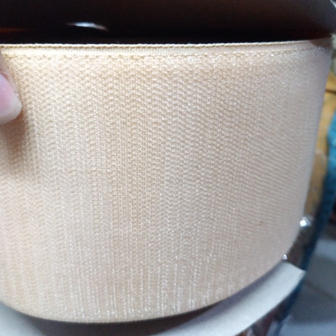 perekat velcro 10cm warna krem