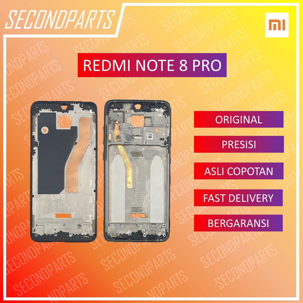 FRAME MIDDLE TULANG TENGAH RANGKA LCD XIAOMI REDMI NOTE 8 PRO ORIGINAL COPOTAN