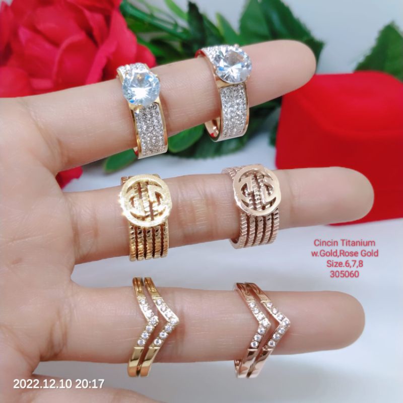 Cincin Titanium Perhiasan Anti Karat Anti Luntur Terlaris Termurah