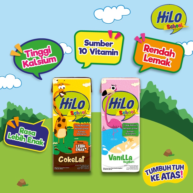 

HiLo School Chocolate & Vanilla Ready To Drink RTD 200 ml