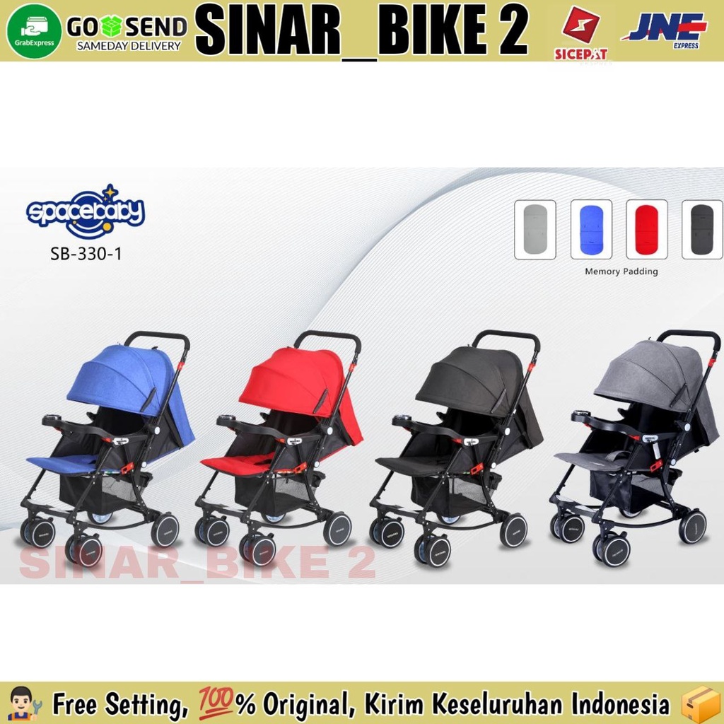 Kereta Bayi Spacebaby SB-330-1 New Born-3 Tahun  Posisi Ayun,Bisa 2 Arah Dan 325-1