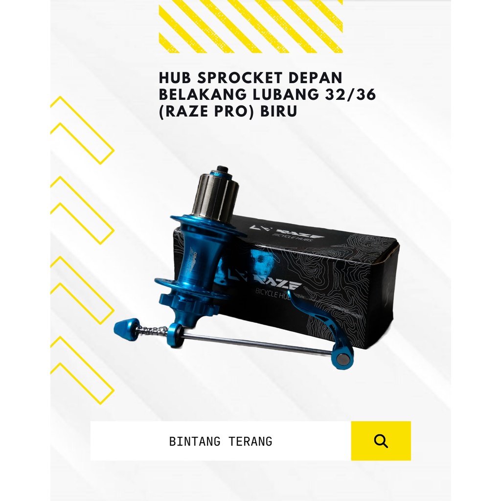 Hub raze 32 36 hole warna biru freehub 4 bearing jangkrik sepeda MTB
