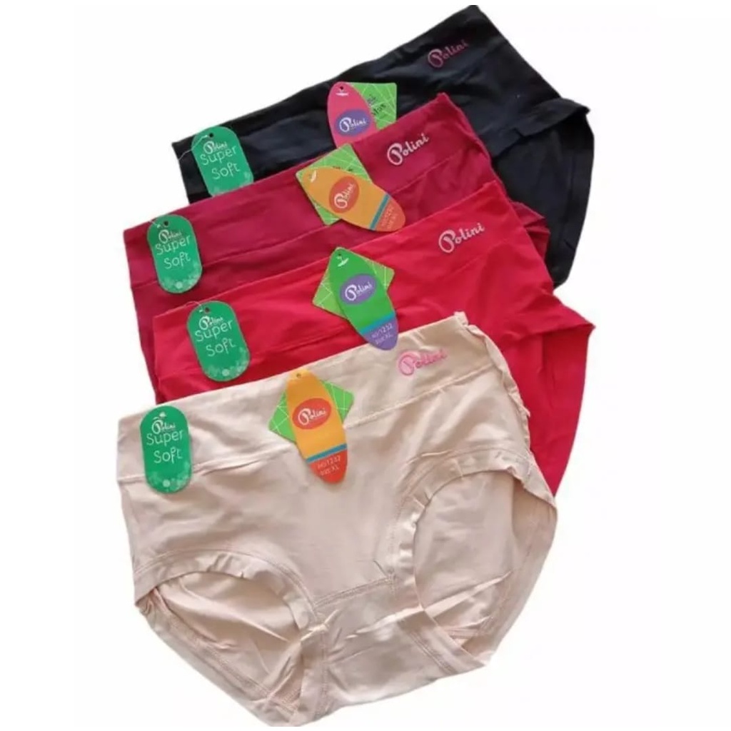 Paket 6 pcs dan 12 pcs celana dalam wanita polini super soft import
