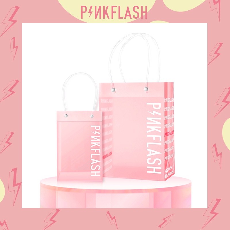 

PINKFLASH Portable Beauty PVC Handbag Gift Bag Waterproof Transparent Frosted Design Dustproof