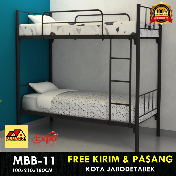RANJANG BESI TINGKAT - KASUR BESI TINGKAT - RANJANG SUSUN BESI - BUNKBED - MBB11/12 - EXPO