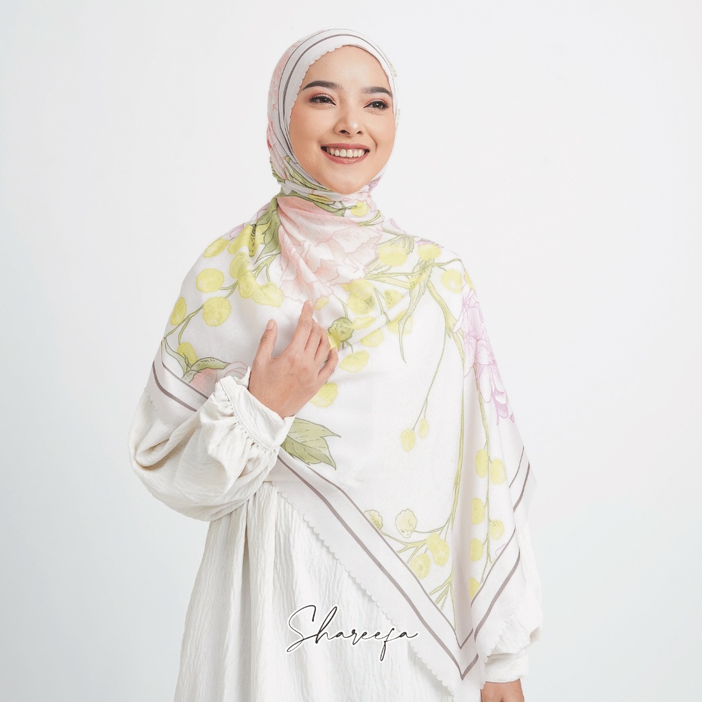 Shareefa Hijab Segi Empat Nihaya Ivory