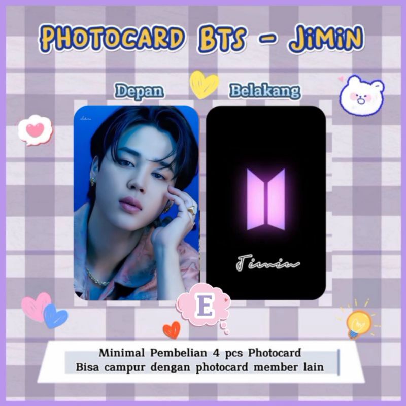 Photocard BTS - Jimin / Photocard Unofficial / Photocard JIMIN BTS / Park Jimin