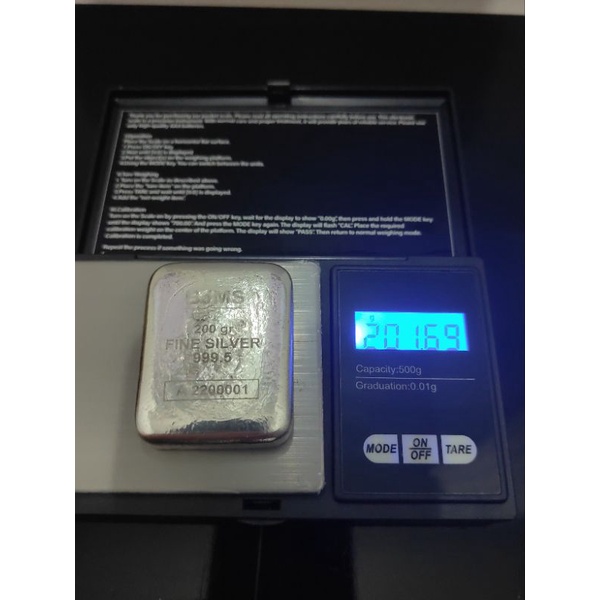Perak / Silver Batangan 99.99 200gr