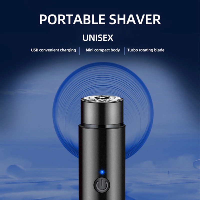 ZILLO Alat Cukur Rambut Mini Portable Mesin Pencukur Kumis Jenggot Razor Shaver Elektrik Charger Cas