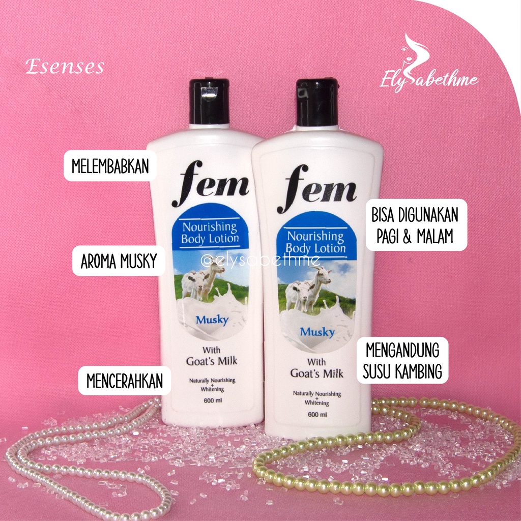 ✿ELYSABETHME✿  [ESENSES] Fem hand and body lotion pelembab kulit badan 600 ml