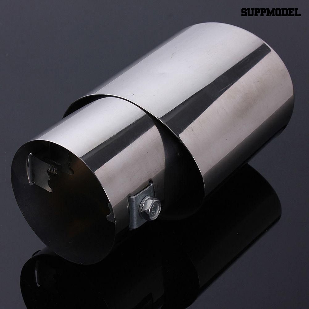 [Dekorasi] Universal Stainless Steel Belakang Mobil Bulat Lurus Pipa Knalpot Tail Muffler Tip