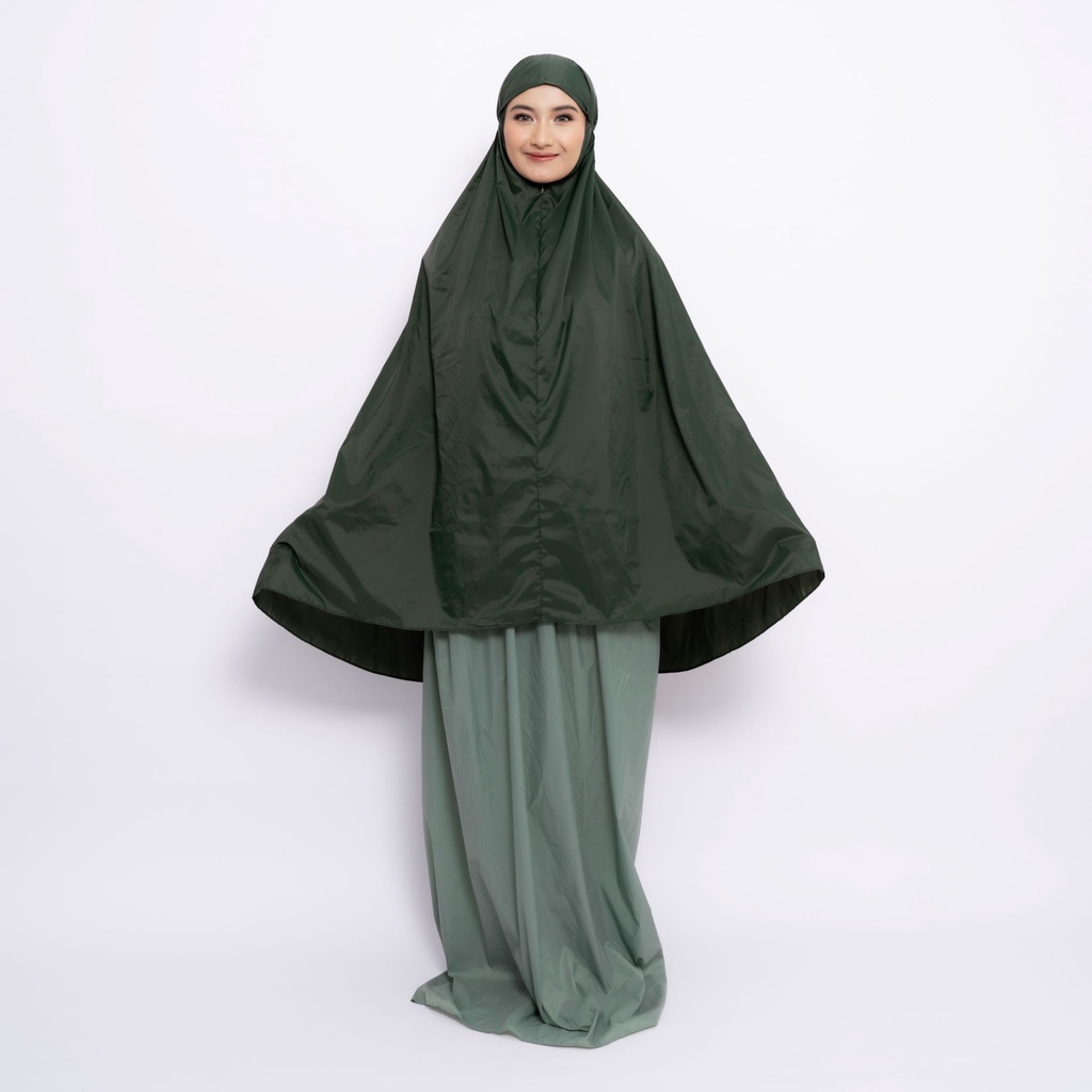 ALIF MUKENA MINI TWO TONE PARASUT PREMIUM KOREA TRAVEL - GARDENIA ( MKN-324 )