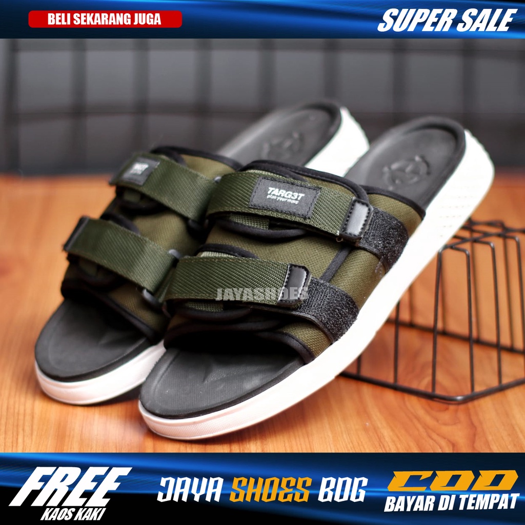 ALOM Sendal Slide Pria Distro Original Sandal Slip On Pria Casual Simple Murah Anti Slip