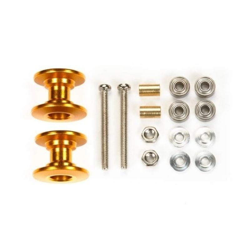 TAMIYA 95581 LIGHTWEIGHT DOUBLE ALUMINUM ROLLERS (13-12MM GOLD)