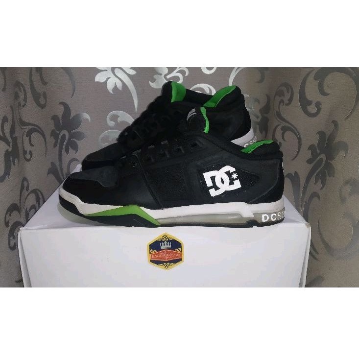sepatu dc blackgreen second