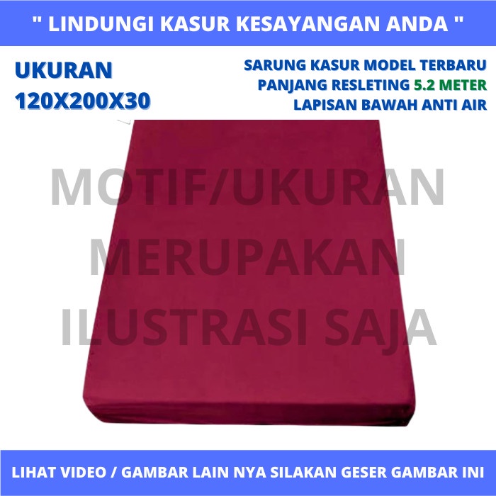 Sarung Kasur Resleting uk.120x200x30 Sprei Resleting Keliling Full