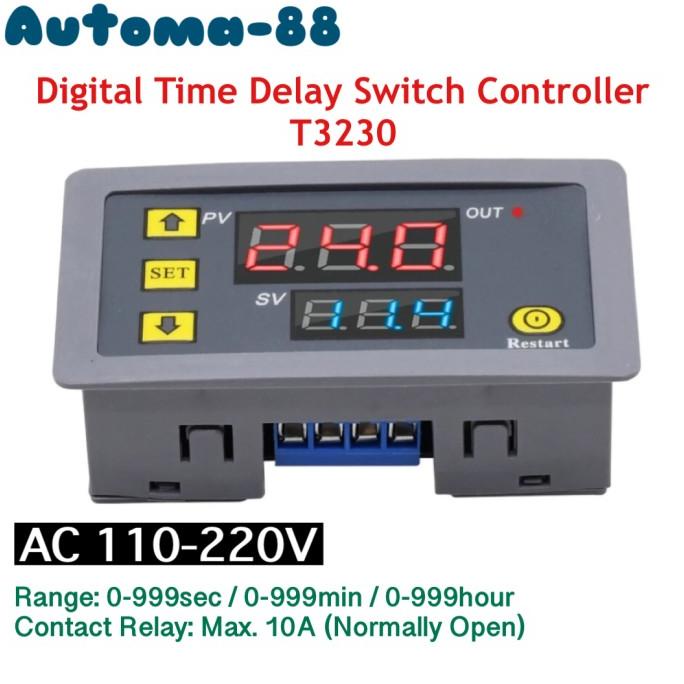 Timer Delay Relay Digital display mesin tetas telur AC 220V DC 12V