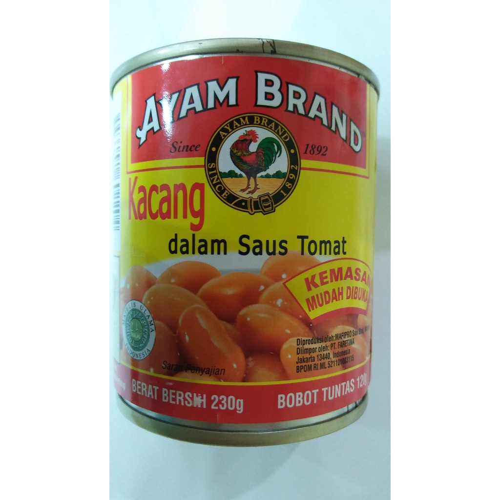 

SGS Ayam Brand Baked Beans/Kacang Dalam Saus Tomat 230gr 3 pcs