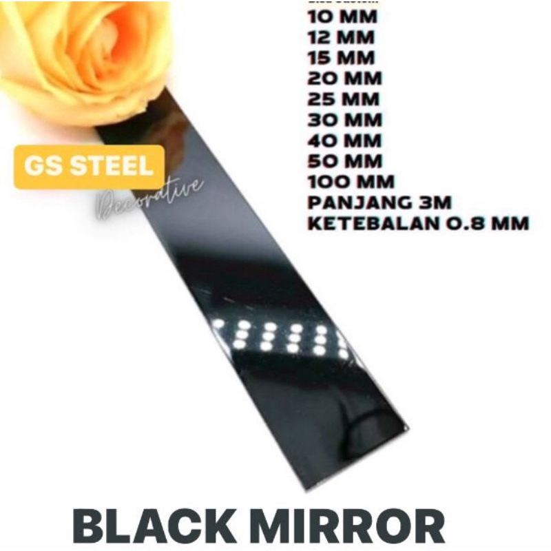 LIST PLAT STRIP MIRROR GOLD ROSE GOLD BLACK MIRROR GOLD HAIRLINE STAINLESS STEEL 201 UK LEBAR X 305CM X 0,8MM