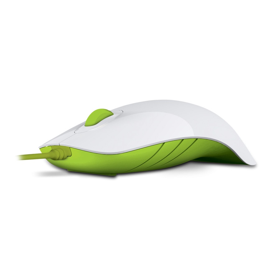 Powerlogic USB Mouse Shark - Putih Hijau