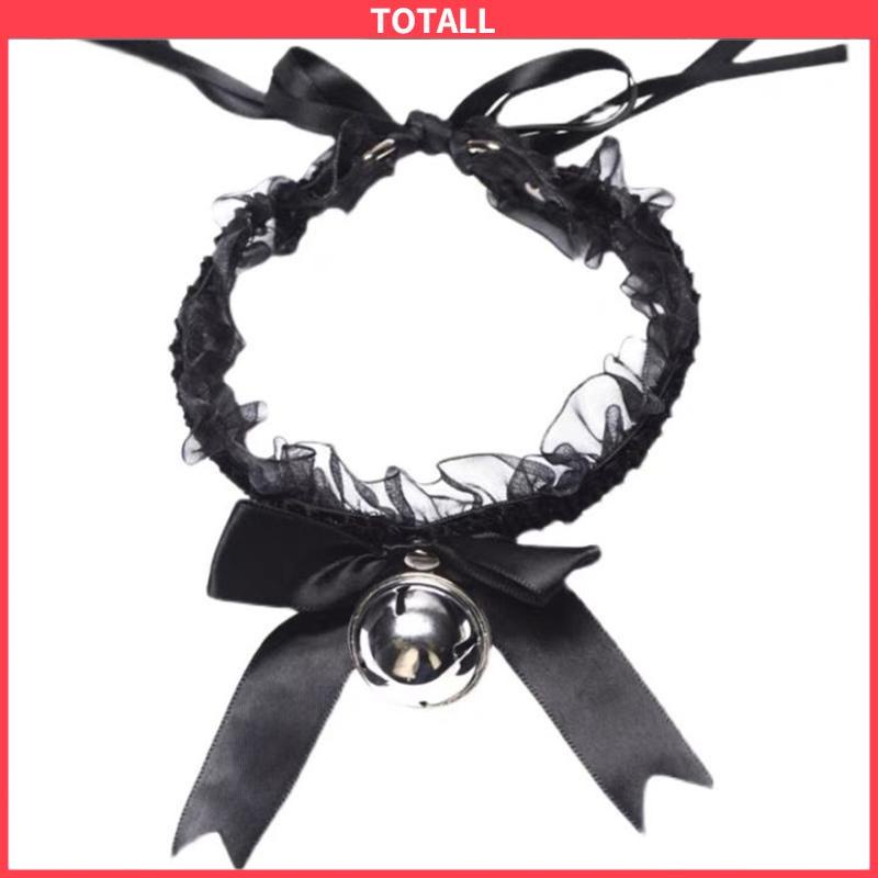 COD Choker Renda Kalung Lonceng Besar Fashion Korea Cosplay Gaya Aksesoris Wanita-Totall