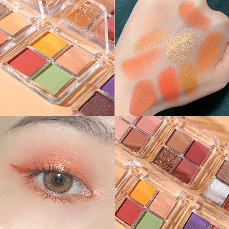 Lameila Eyeshadow Avocado 4 Colours Shimmer Fruit Eyeshadow Palette