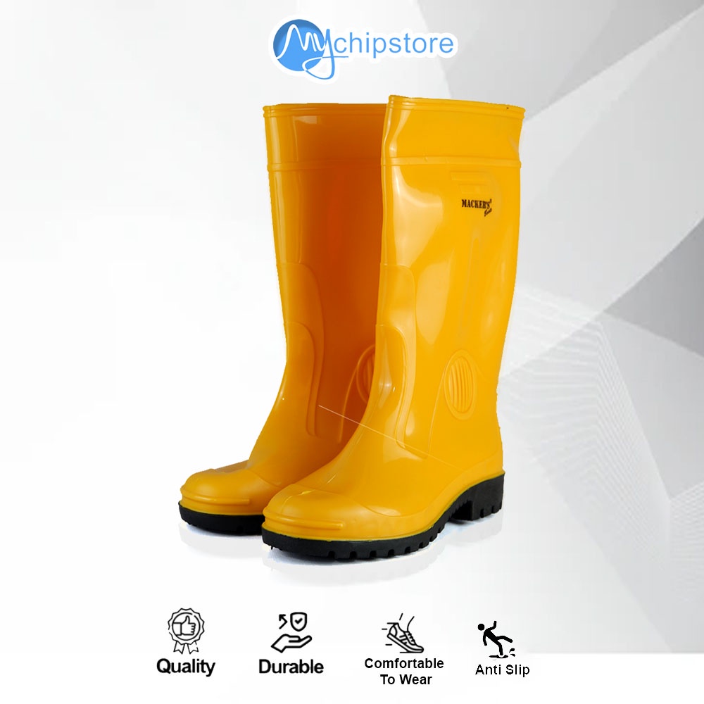 Sepatu Boots Karet Panjang Kuning MACKERS
