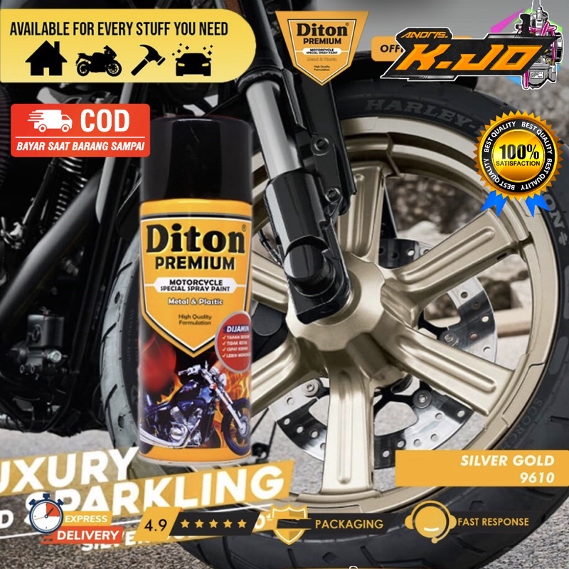 Cat Semprot Diton Premium 400cc - Silver Gold 9610* WARNA VELG NMAX