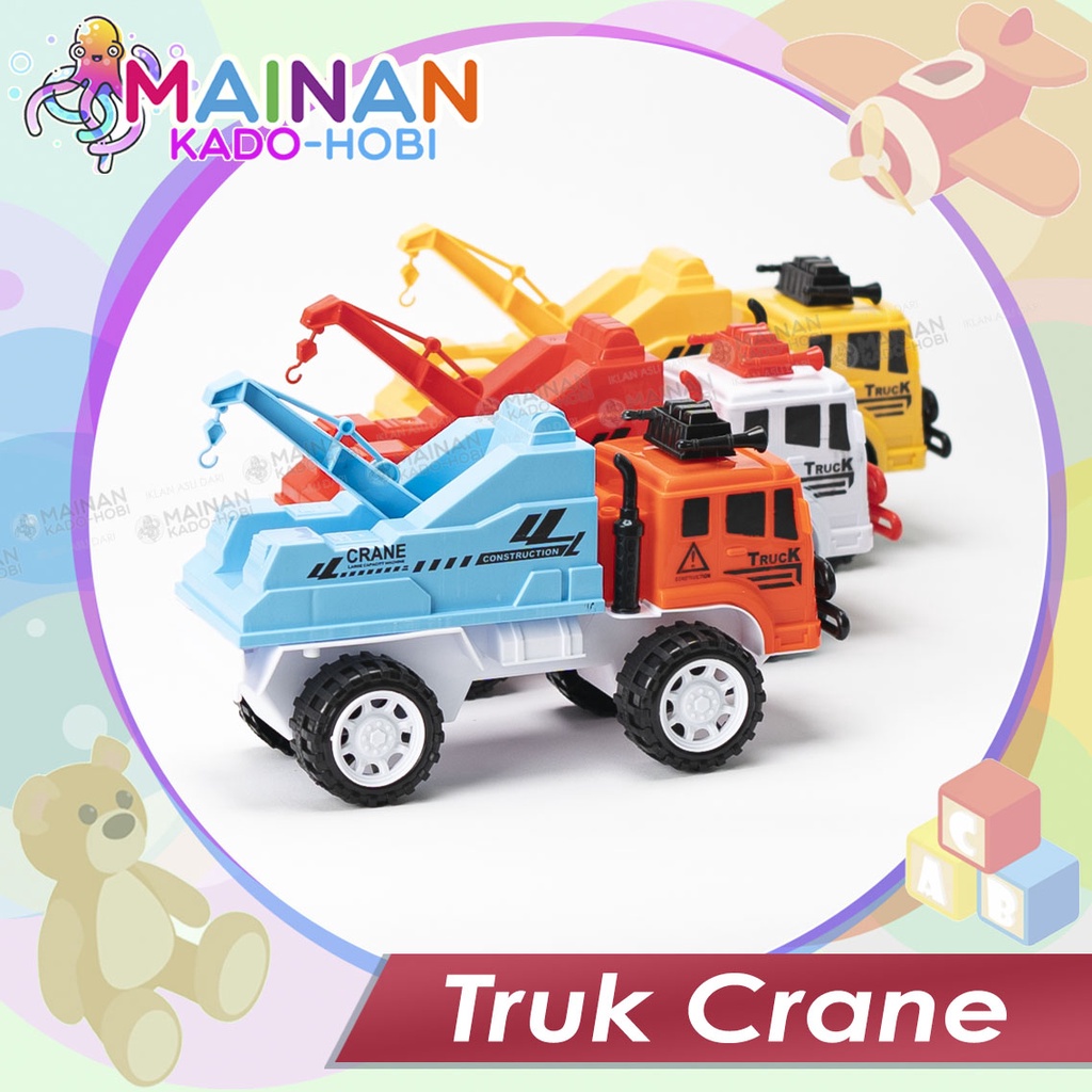 MAINAN ANAK DIECAST MOBIL TRUK KONSTRUKSI TRUCK CRANE