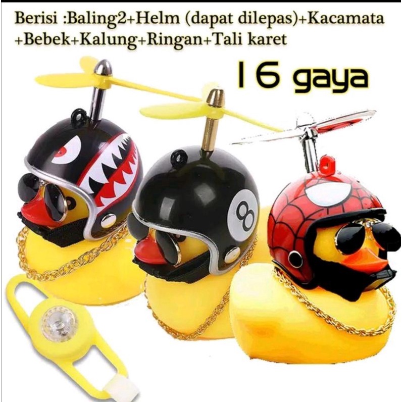 Boneka Bebek GAUL DEGIL berlampu LED topi kacamata kalung