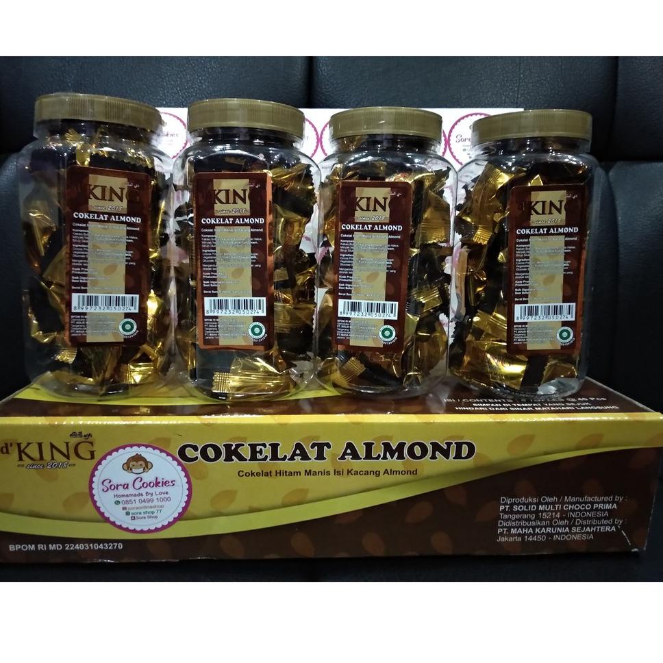 

Murah Banget 1 Dus (Isi 4 toples) Coklat Almond d' KING 09Q