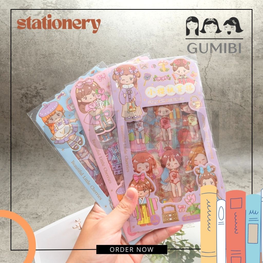 

PAKET STIKER ISI 6 LEMBAR STICKER TRANSPARAN ANTI AIR KARTUN LUCU TERMURAH HARGA GROSIR