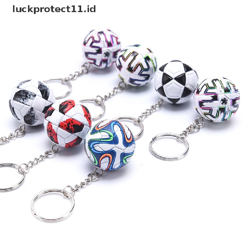 /Fashion Hot// Fashion// 3D Olahraga Sepak Bola Souvenir Kulit PU Keyring Pria Sepak Bola Fans Gantungan Kunci Liontin.