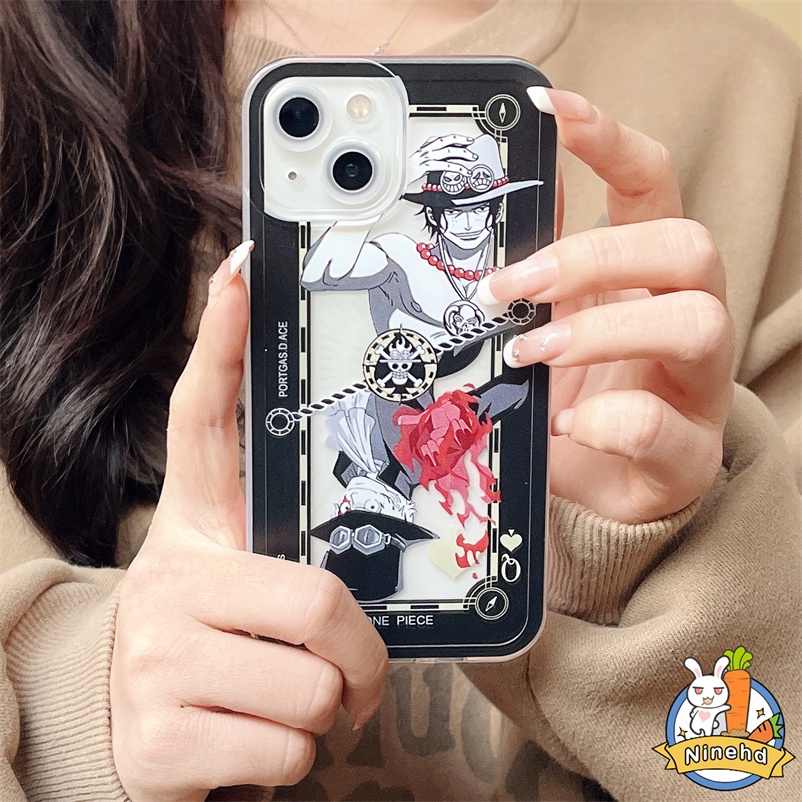 Soft Case Silikon Tpu Anti Slip Motif Kartun Compatible for iPhone 14 13 12 11 Pro Max X Xr Xs Max Se 2020 iPhone 7 Plus 8 7 6 6s Plus Couple Cartoon Animation One Piece Case Series Clear Soft TPU Phone Case Silicone Non-slip Protective Back Cover