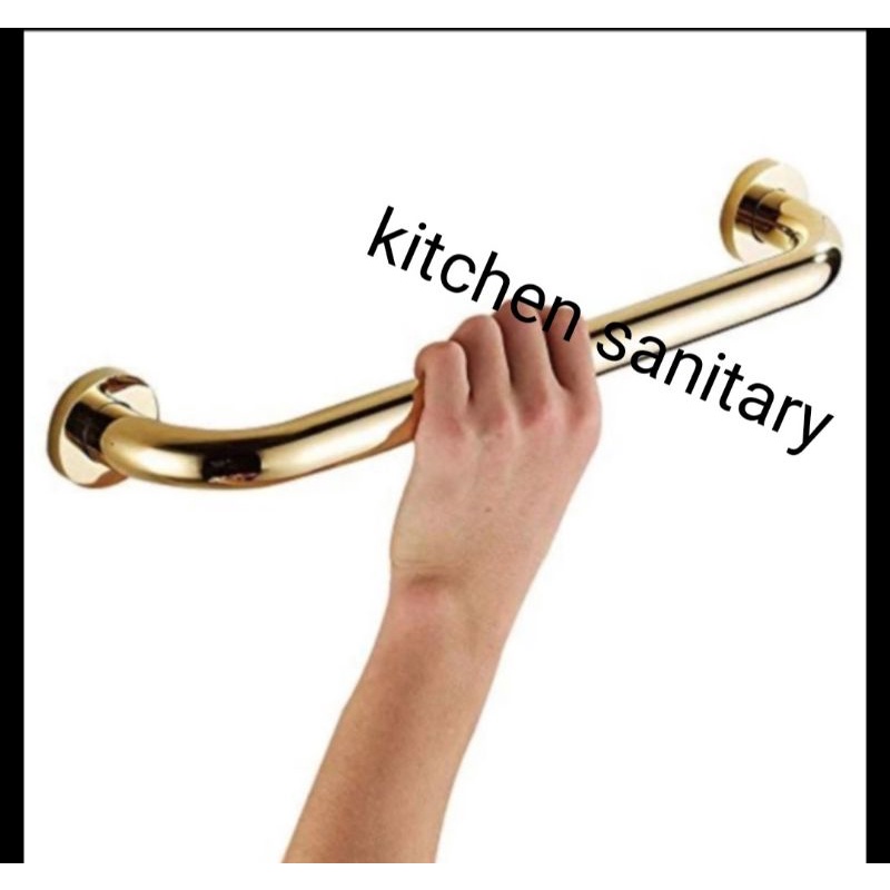 Grab bar kamar mandi Gold 40 cm stainless / Pegangan kamar mandi gold