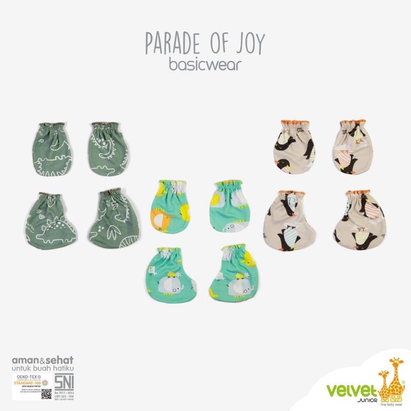 Velvet Junior Sarung Tangan Kaki Bayi - BasicWear Parade Of Joy