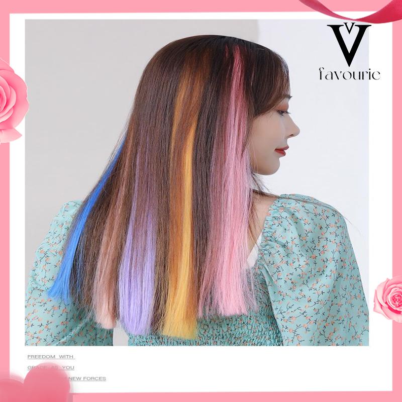 CODWig Rambut Palsu Colourful Extention Wig Rambut Palsu Wanita Aksesoris Wanita-FA