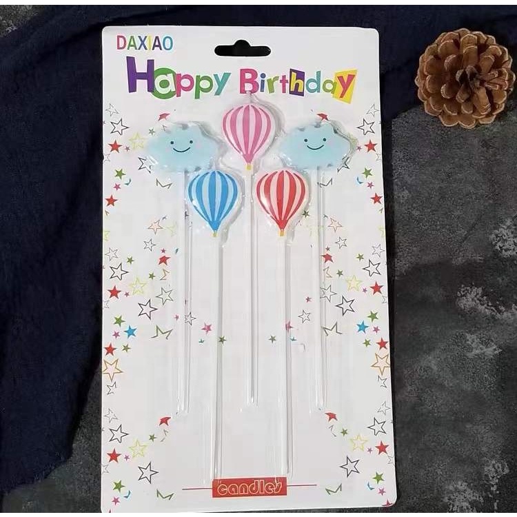 Yamata Lilin Karakter Ulang Tahun Birthday Pesta Balon Udara Awan Dekorasi Kue Cake Ulang Tahun Kue Awan Inggris Anak-anak Remaja Lilin Pesta Kreatif